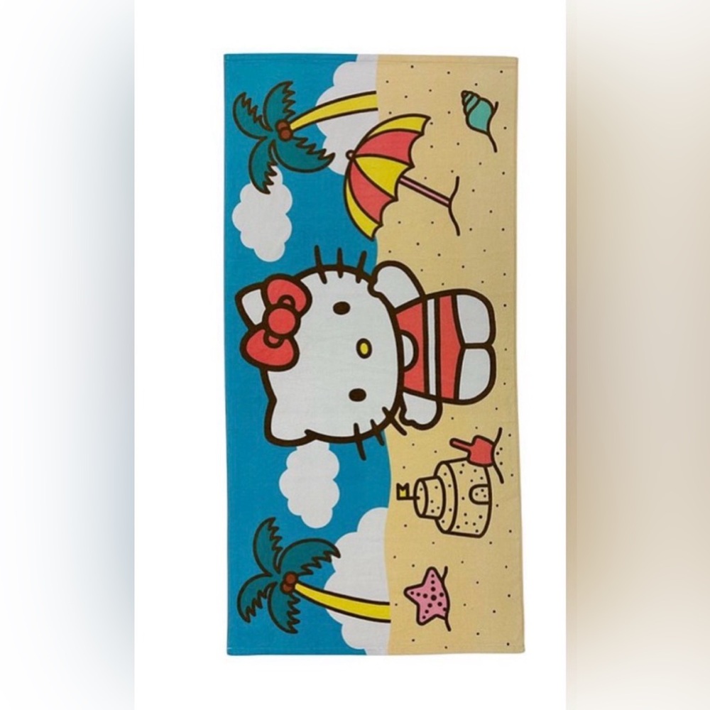 Hello Kitty “Sandy Beach” Oversized Beach Towel for Kids- New